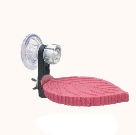 Percha para loro texturizada con hojas multicolor - Soporte antideslizante de resina con ventosa y percha para limar uñas