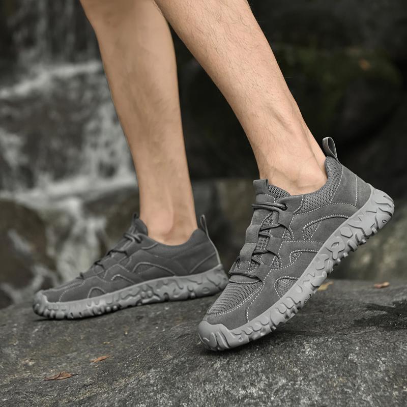 Fashion Solid Color Running Trainers Leisure Sports Male Hiking Shoes New Breathable Sneakers for Men Leisure Walk Mesh Casual Footwear
