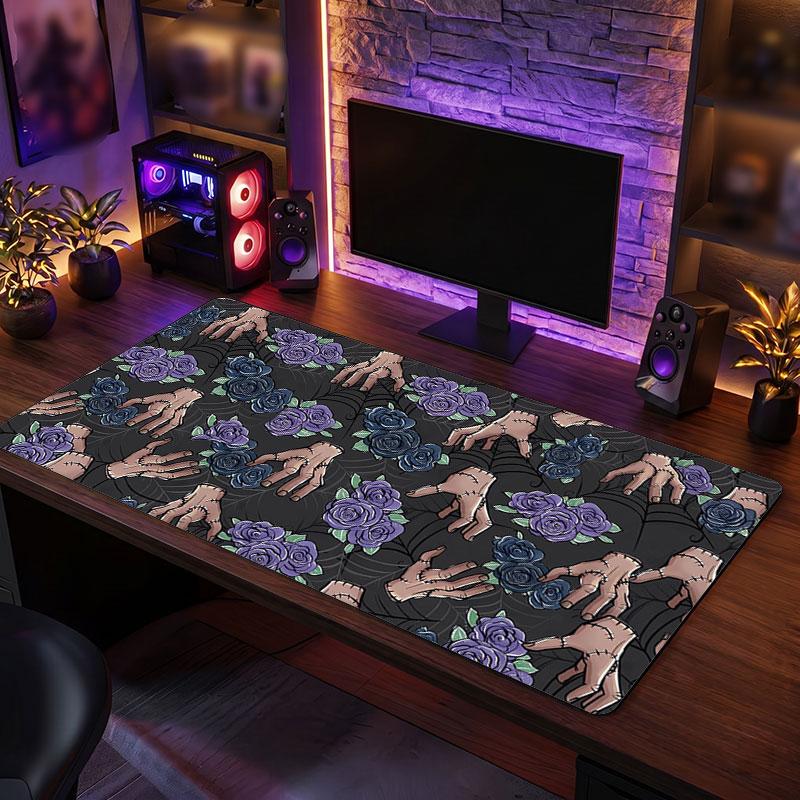 Big Mouse PadThe Addams Family Extended Soft Desk Mat Gaming Office Computer Table Decor Mat