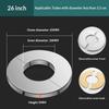 Self-Adhesive Stainless Steel Faucet Decorative Cover Easy Install Chrome Finish Universal Fit for Shower Bathroom Sink DIY Project