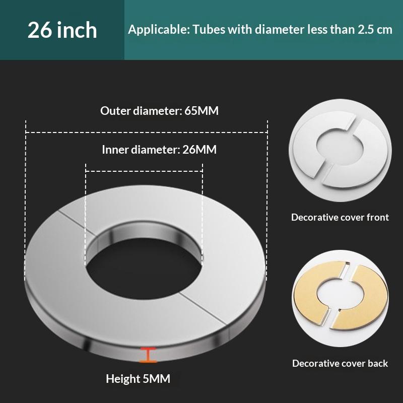 Self-Adhesive Stainless Steel Faucet Decorative Cover Easy Install Chrome Finish Universal Fit for Shower Bathroom Sink DIY Project