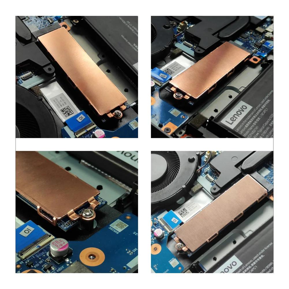 Kupfer M.2 SSD Kühlkörper Radiator mit Silikon-Wärmeleitpad M.2 SSD Festplattenkühlung Kühlkörper Für NVME M2 NGFF 2280 PCIe SSD