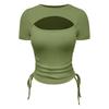 Unisex Sommer Sport-T-Shirt mit Kordelzug