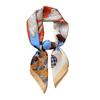 French Pastoral Flowerbed Four Palaces Grid Color Matching Flower Summer Small Square Scarf Thin Temperament Casual Silk Scarf