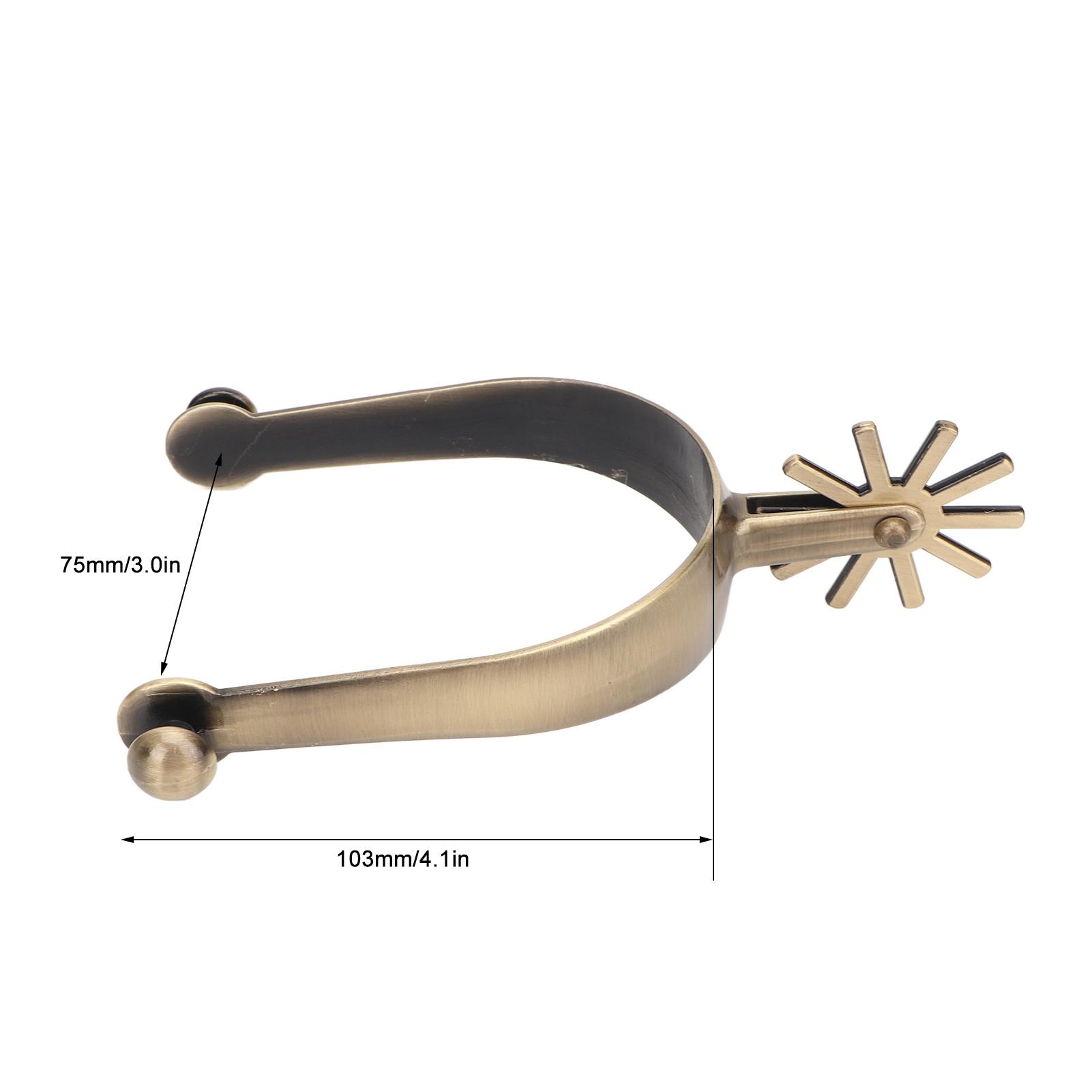 

1 Pair Western Cowboy Spurs Vintage Zinc Alloy Rust Proof Horse Spurs with Gear for Men