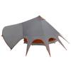Teepee Tent for 5 Persons Gray and Orange 415 x 415 x 247 cm