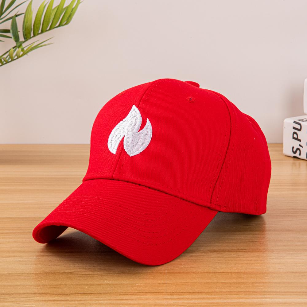 New fashionable dad caps with embroidered fire patterns, baseball caps for women, men, summer, autumn and spring sun hats, adjus