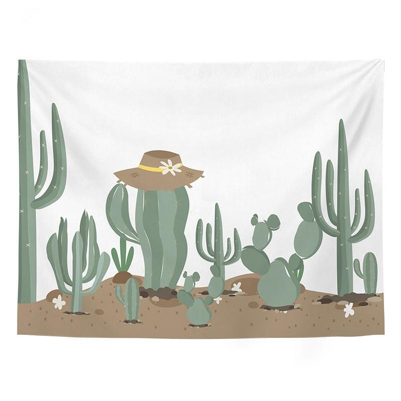 Гобелен с принтом кактуса и суккулентов для дома — фото 9