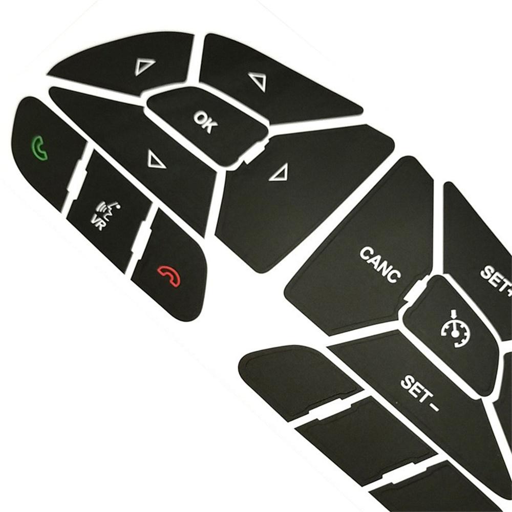 For 2016-2022 Dodge Charger Steering Wheel Button Repair Decal Sticker Set Black