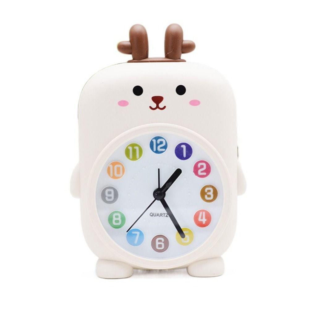 Funny Desktop Mute Clock Animal Pattern Small Desk Clock Creative Student Alarm Clock  Children's