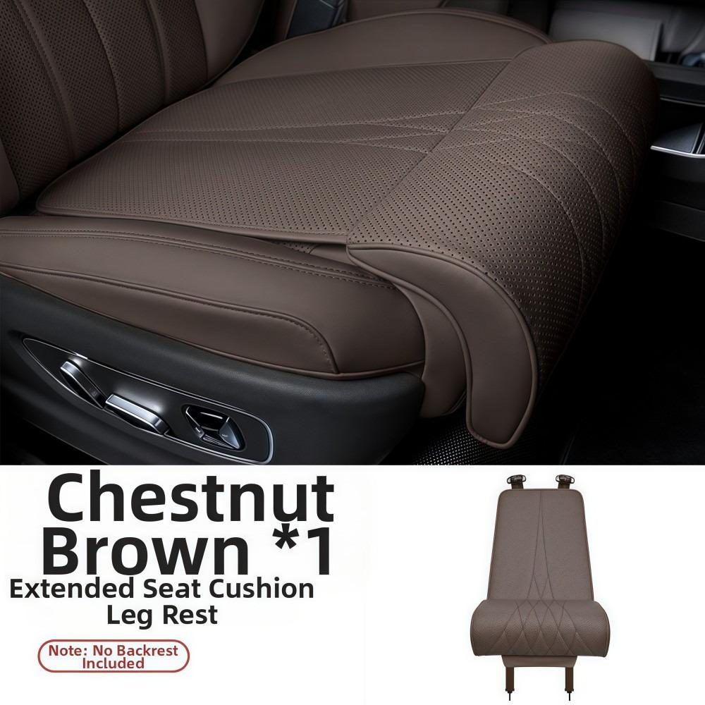 Supporto per gambe in pelle per sedile auto Universale Cuscino per sedile Estensione sedile Cuscino per gambe Per lunghi viaggi