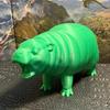 Simulation Hippopotamus Figurine Roaring Hippo Statue River Horse Sculpture Educational Toy