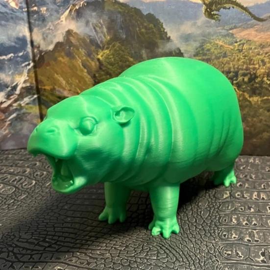 Simulation Hippopotamus Figurine Roaring Hippo Statue River Horse Sculpture Educational Toy Resin Animal Model Decoration Ornament
