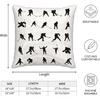 Silhouettes Hockey Players Throw Pillow Covers 18x18 Inch Set of 2 Winter Sport Ice Square Pillow Cases Skating Man Pillowcase Home Decorative