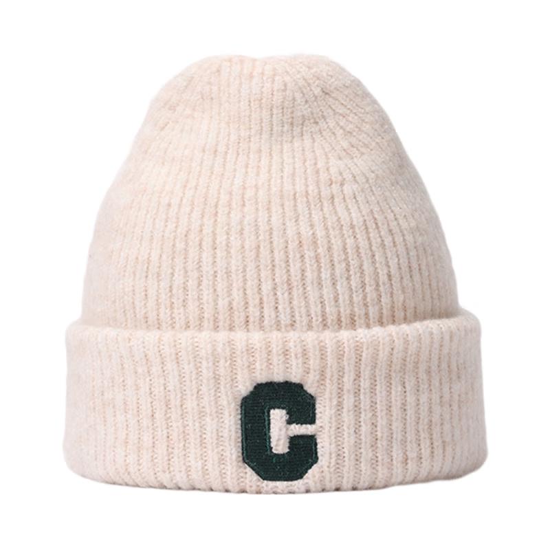 Camel Double-Layer Knit Beanie