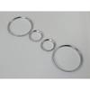 4 Stück Auto-Innenzubehör Tacho-Dekor Instrumentenbrett-Blende Armaturenbrett-Zifferblattring Für BMW E30 3er Serie - Matt Silber Farbe