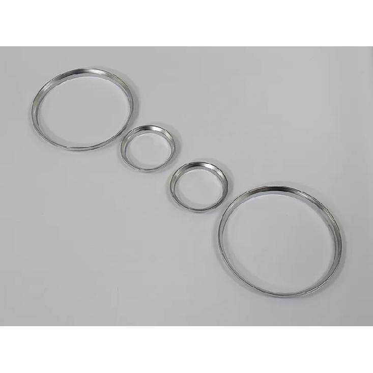 4 Stück Auto-Innenzubehör Tacho-Dekor Instrumentenbrett-Blende Armaturenbrett-Zifferblattring Für BMW E30 3er Serie - Matt Silber Farbe