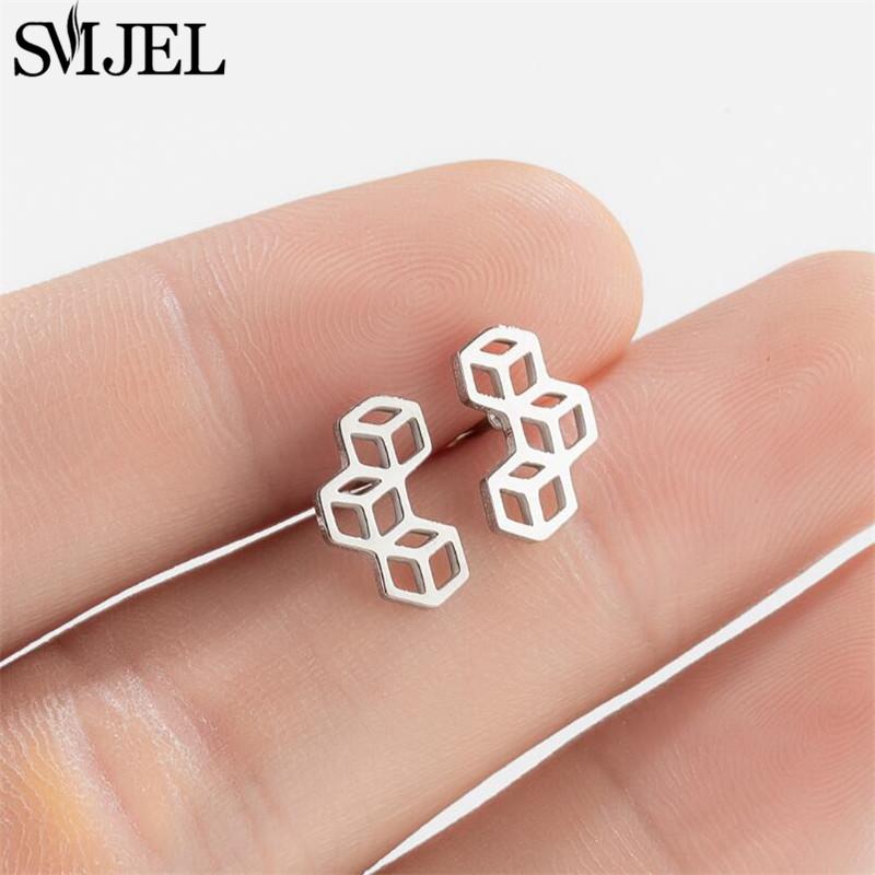 2026 Stainless Steel Geometric Stud Earrings for Women Star Sun Moon Earings Fashion Jewelry Angel Wing Ghost Ear Pendientes