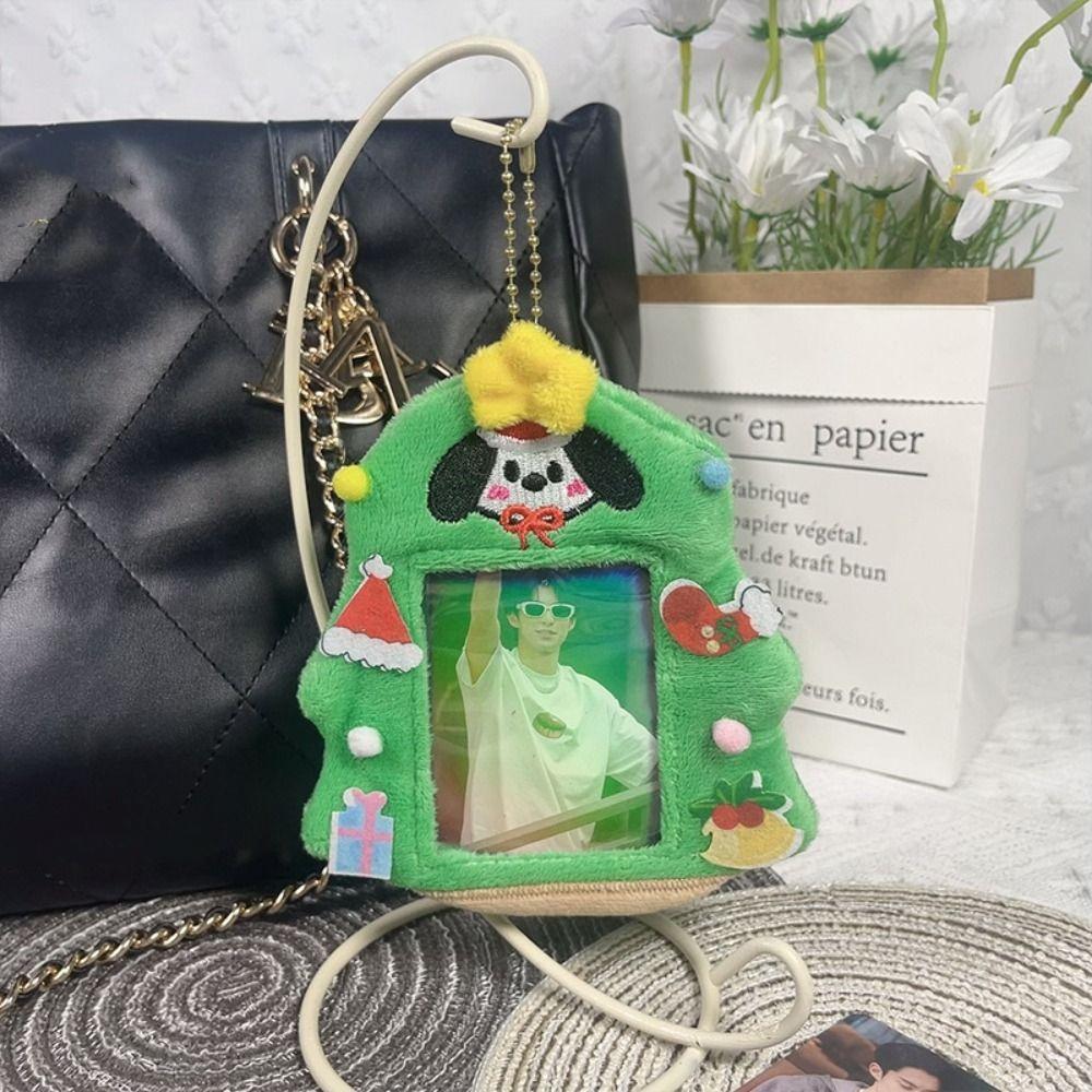 Christmas Tree Card Protective Sleeve Hamburger Puppy Bus Card Holder Cute ID Card Cover Student