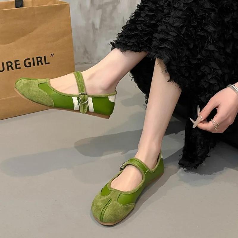 Fashion Women Marie Janes Shoes Flat Sandals Woman Sport Sneaker 2025 Trend Summer Loafers Casual Shoes Comfort Soft Leather Zapatillas