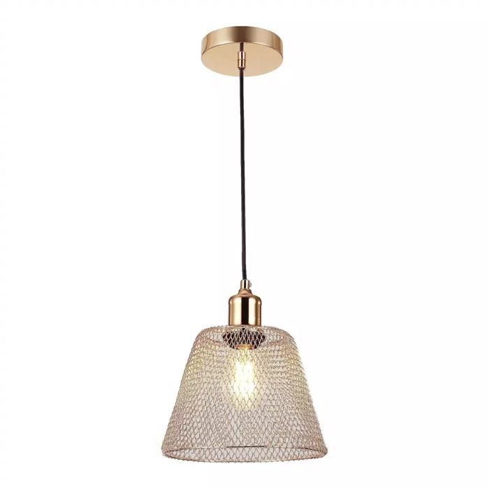 Suspension luminaire Or Doré Diamètre 210mm douille E27 avec Câble 1,1m Suspensions d'éclairage intérieur idéale lustre LCL-213
