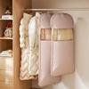 1pc Closet Hanging Organizer Vacuum Bag for Clothes Storage Bag with Hanger Space Saving Clear Seal Bags Wardrobe Compressed Bag