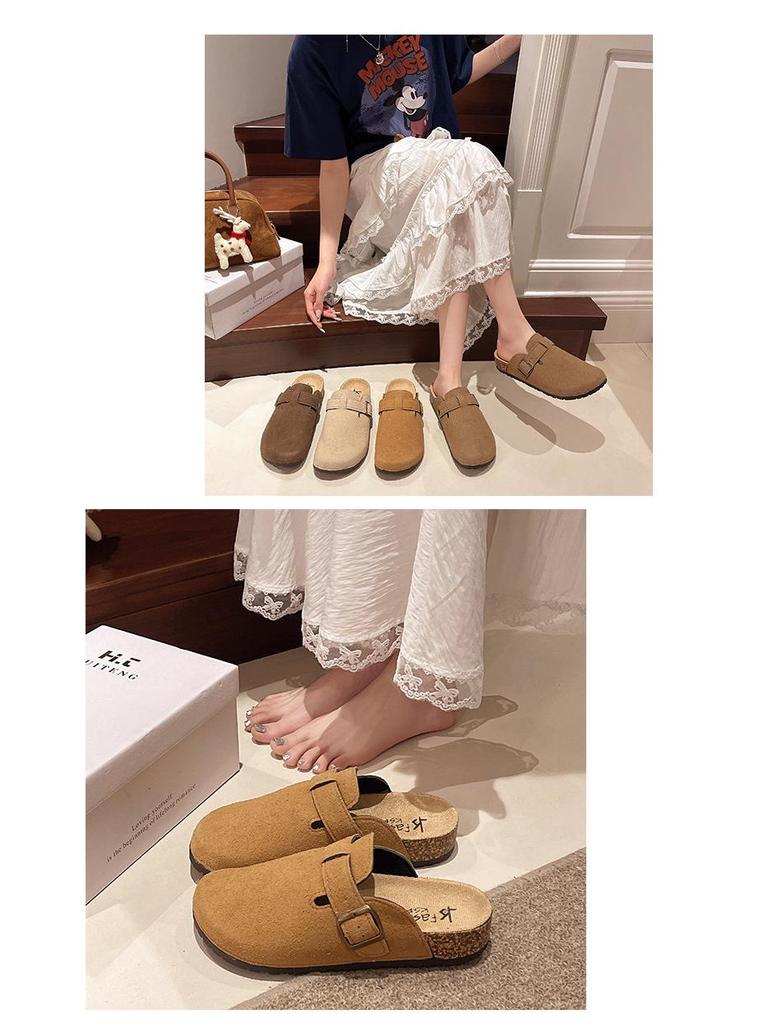 2025 Ευέλικτα Unisex Birkenstock Ρετρό Σανδάλια με Κλειστή Μύτη, Σόλα από Φελλό, Χοντρή Σόλα και Ένα Λουράκι