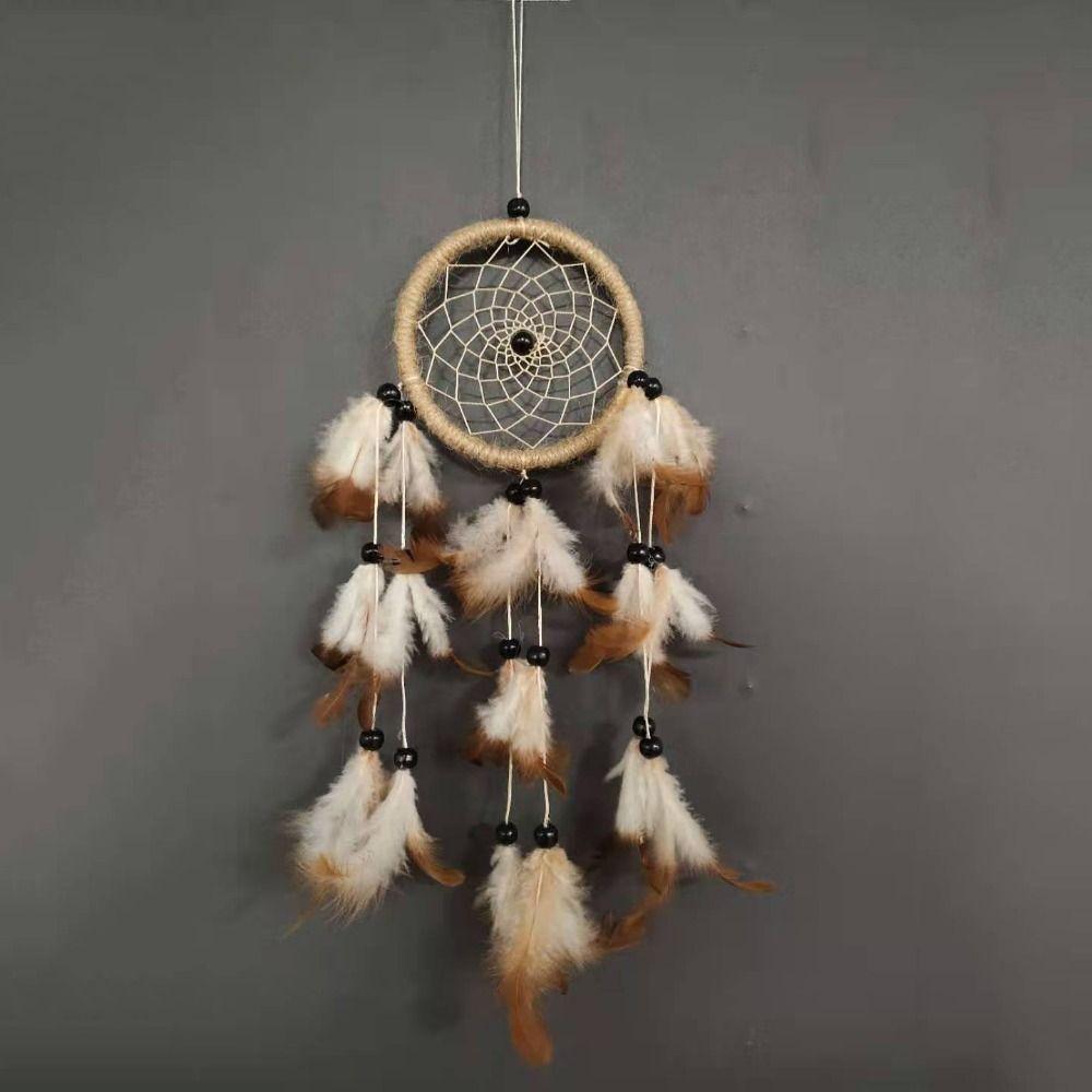 Art Crafts Feather Dream Catcher Romantic Wall Hanging Ornaments Hand-woven Mural Home Decoration