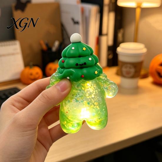 Calm Down Tools for Home Christmas Santa Snowman Squeeze Stress Ball, Slow Rising Soft TPR Balls Fidget Toy Anxiety Relief, Cute Holiday Decompression