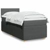 VidaXL Slat Bed Base with Mattress Dark Grey 80x200 Cm Fabric 3289577