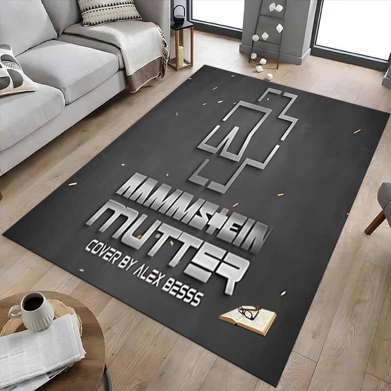 1pc Rammstein Mutter Cover Artwork Carpet for Playroom Bedroom Living Room Sofa Home Decor,kids Game Area Rug Non-slip Floor Mat Y7304