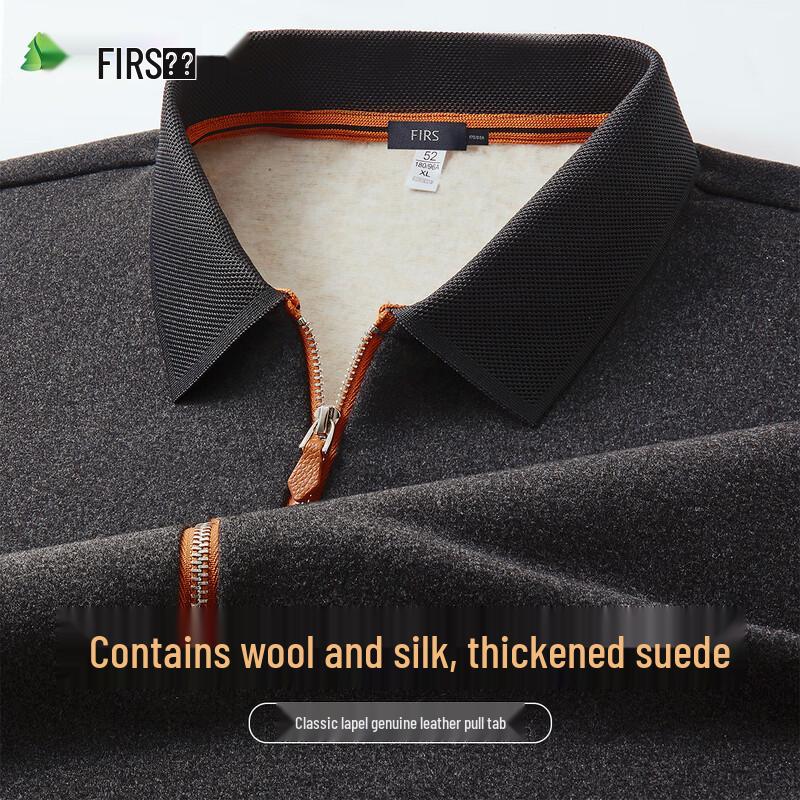 FIRS Men s Wool-Silk Blend Long-Sleeve Polo Shirt XXL