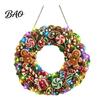 Seasonal Holiday Crafting Set Christmas Diamond Painting Wreath Kit with LED String Lights, Snowman Pearl Art Shiny Acrylic Craft for Adults,