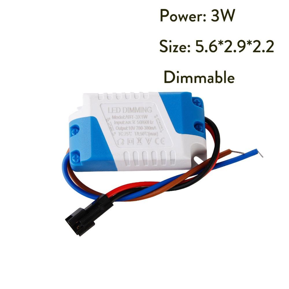 10Pcs Dimmable 3W 5W 7W 8-10W 15W 15-24W Power Supply LED Driver Adapter Transformer 300mA For LED Ceiling Downlight 110V 220V