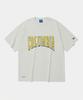 COLUMBIA UNIVERSITY Vtg Crack Logo S/S T-Shirts Oatmeal