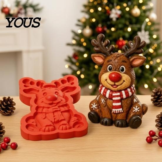 Resin Art Supplies for Beginners Christmas Stepping Stone Mold, Silicone Tree Santa Wreath Gingerbread Man Design, Handmade Gift Creation Tool