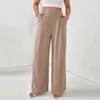 Women's Casual Loose Wide-leg Trousers With Slanted Pockets