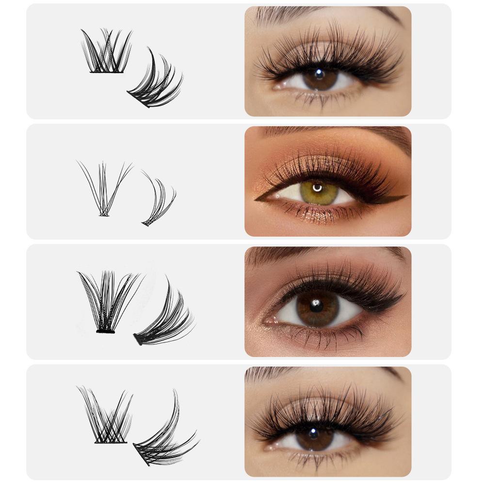 Hot Melt Multi-Hair Segmented Double-Head Eyelash Glue Self-Grafting Single Tuft Eyelash Set