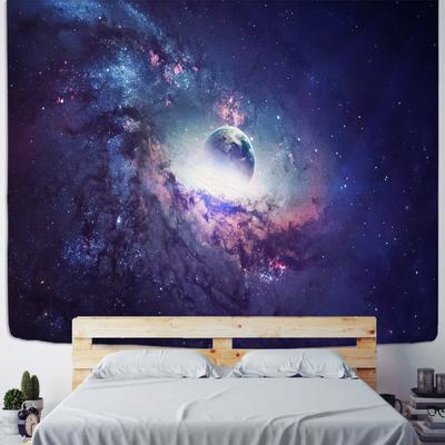 Arazzo Via Lattea Spazio Interstellare Universo Luna Sole Terra Arazzo da Parete Decorazione da Parete Tessuto Poliestere Arazzo da Parete da Appendere