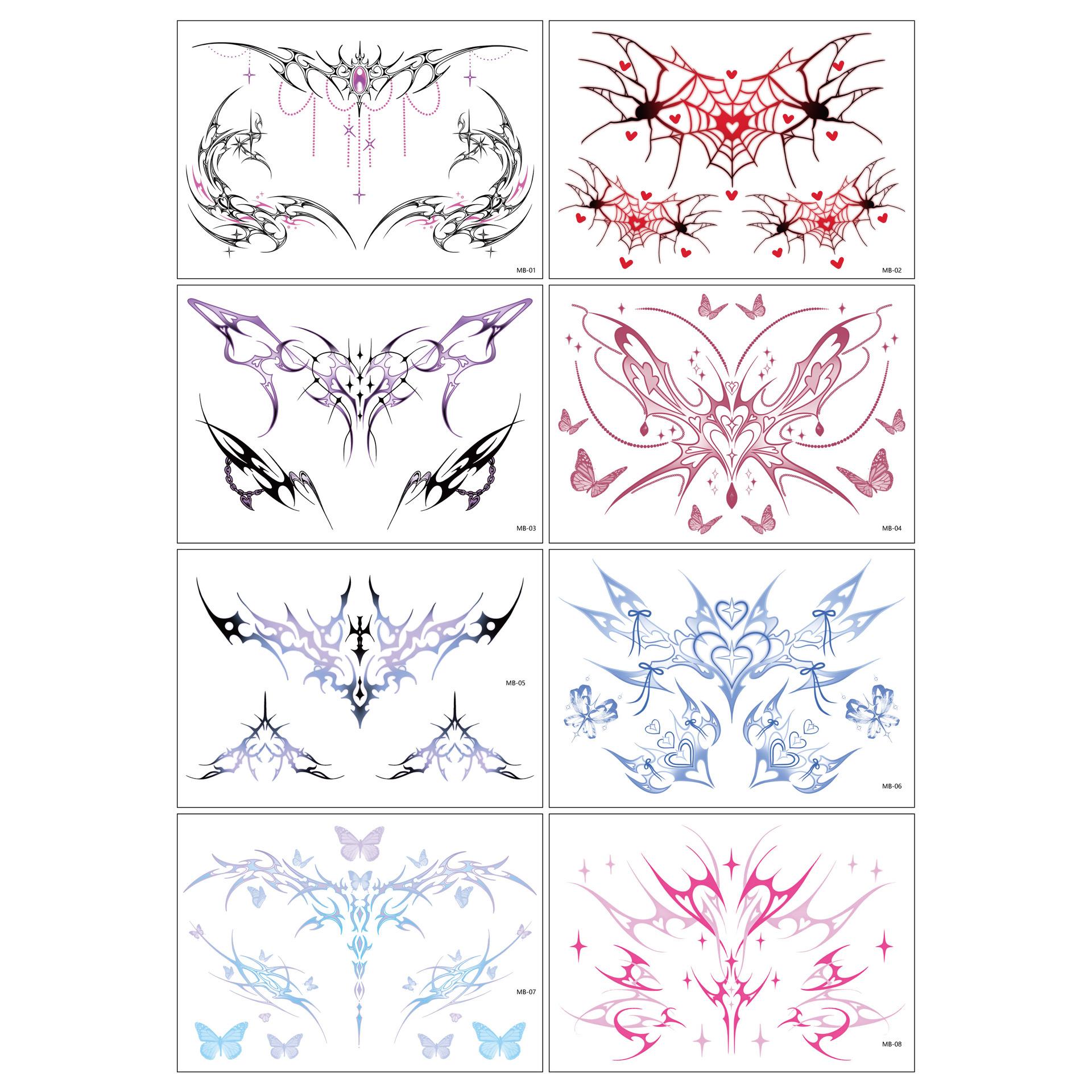 

Succubus Tattoo Sticker Premium Private Parts Belly Back Chest Sexy Pure Desire Temporary Tattoo Sticker