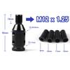 Shift Knob Car Shift Knob Adapter Universal Car Shift Knob Adapter for Screwless Shifter 12x1.25 (Black)