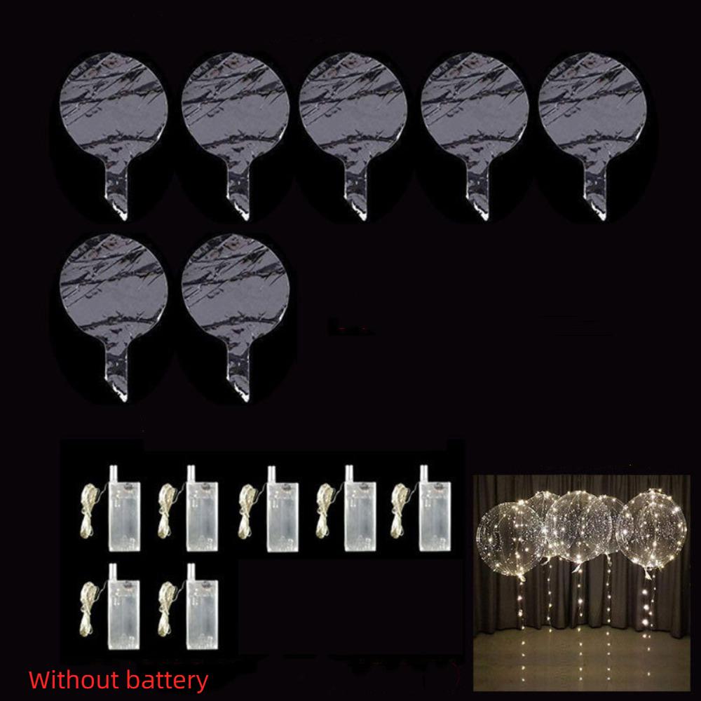 7pcs 20inch Transparent Led Bobo Balloons Glow in The Dark Light Up Bobble Balls  Wedding
