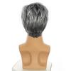 Men's Fashion Textured Straight Wig, Gradient Grey High-Temperature Fiber Hairpiece