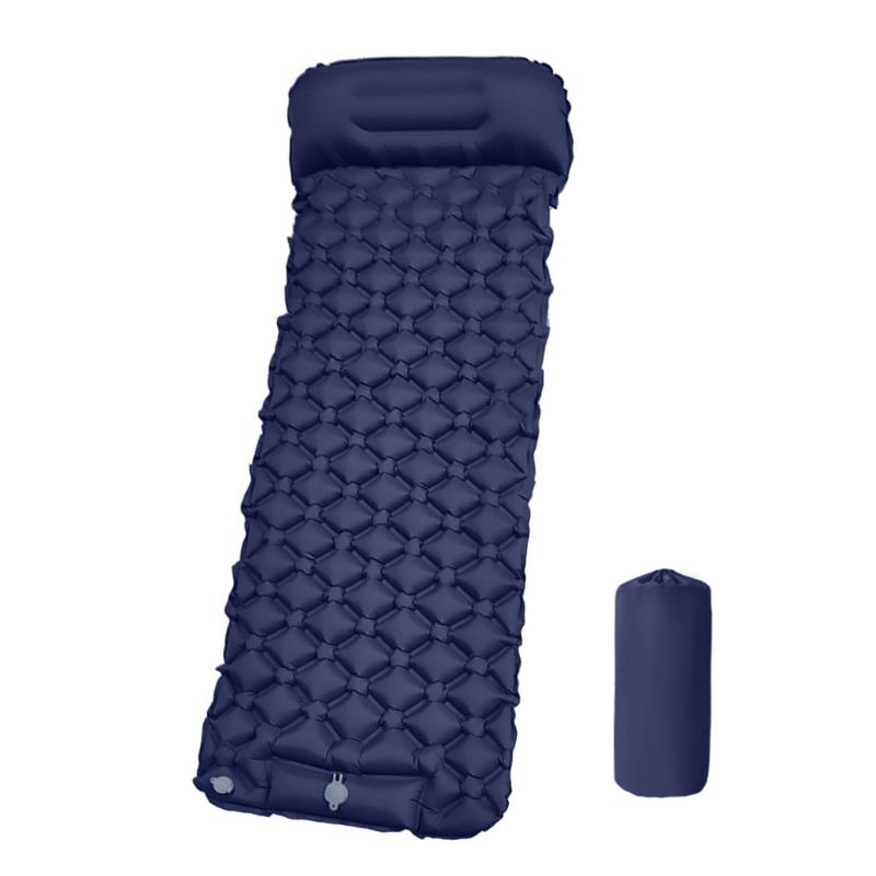 Folding Camping Sleepings Mat Inflatable Backpacking Sleepings Pad with Pillow Lightweight Watertight Camp Sleepings Pad