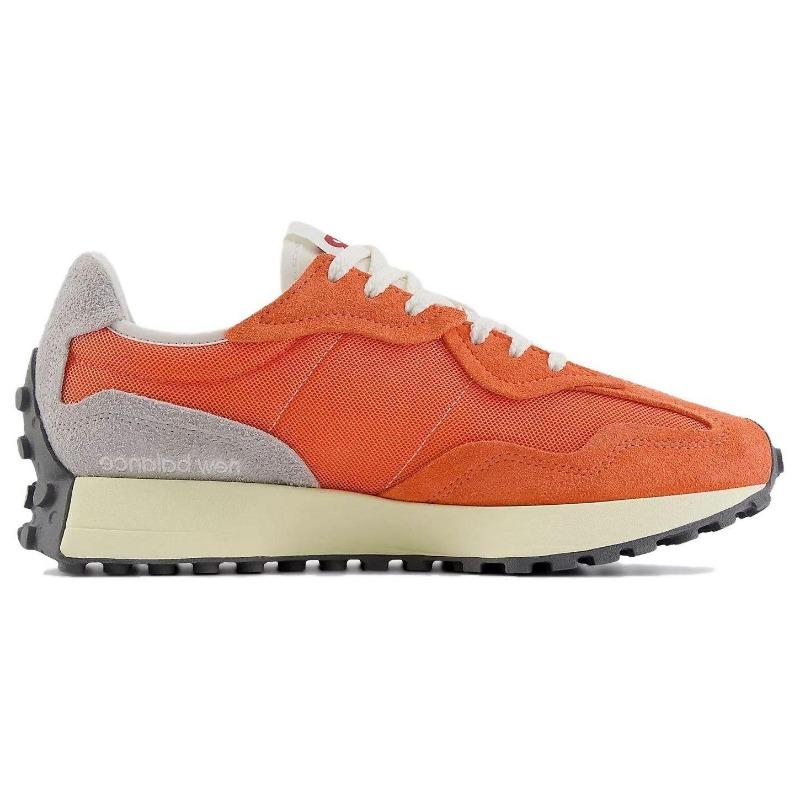 New Balance 327 Scarpe da Ginnastica Unisex in Mesh Ammortizzate per il Pendolarismo Quotidiano e la Corsa Arancione Bianco U327WRC