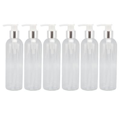 Flacone Dispenser con Pompa in Plastica Trasparente Vuoto Ricaricabile con Pompa per Olio da Massaggio per Shampoo