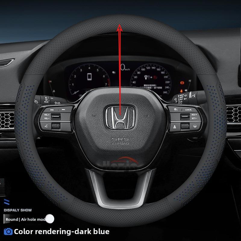 Leather Car Steering Wheel Cover for Honda HRV CRV Pilot Civic City ZRV Passport 2022 2023 2024 2025 2026 Accessories