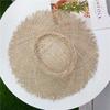 European and American Retro Style Rough Edge Seaweed Straw Hat Hollow Breathable Sun Hat Women Summer Travel Sun Protection Beach Hat