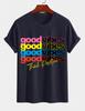 Unisexs Pure Cotton Solid Color Tshirt Casual Crew Neck Short Sleeves Positive Energy Street Style Top