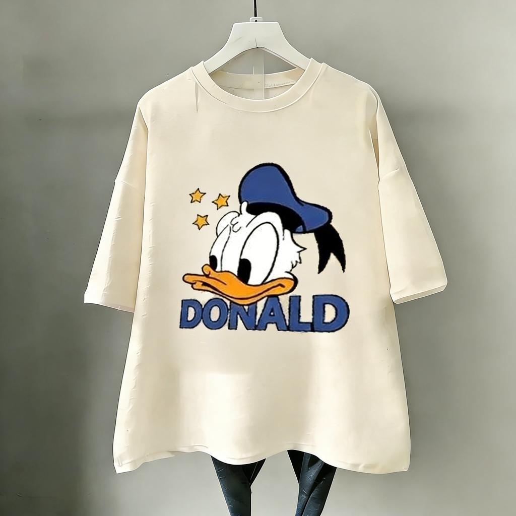 Disney Donald Duck Tričko Dámské Pánské Krátký Rukáv Bavlna 2026 Léto Y2k Vintage Kreslený Grafický Tričko Ležérní Streetwear Vrcholy